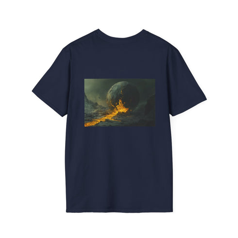 Crumbling Planet Golden Lava T-shirt