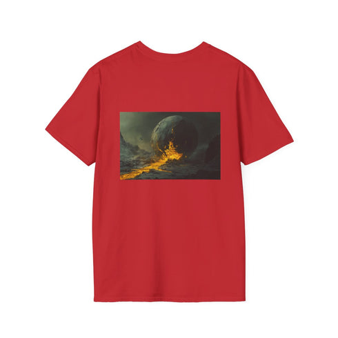 Crumbling Planet Golden Lava T-shirt