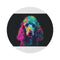 "Cuddly Poodle Paradise Round Rug"