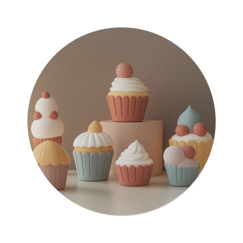"Cupcake Toy Delight Round Rug"
