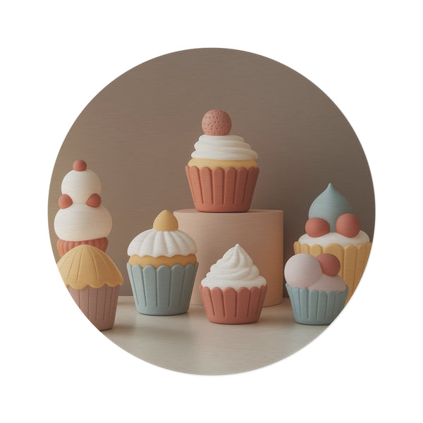 "Cupcake Toy Delight Round Rug"