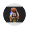 "Curry Swish Round Rug: Slam Dunk Style!"
