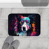 Cute Collie Luxury Memory Foam Bath Mat - Bathroom Lifestyle View
