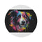 "Cute Collie Round Rug: Pawsitively Adorable!"