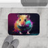 Cute Hamster Watercolor Neon Colors Luxury Memory Foam Bath Mat - Bathroom Lifestyle View