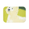 Cute West Highland Dog with Soft Luxury Memory Foam Bath Mat - Top View