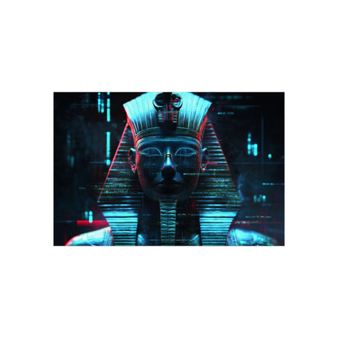 "Cyber-Enhanced Egyptian Pharaoh Poster"