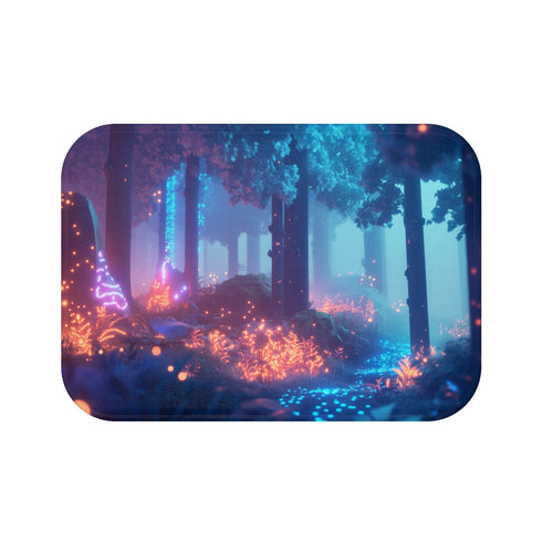 Cyber Forest Bath Mat Fog