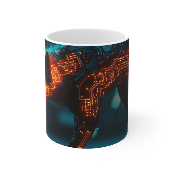 Cyber Fox Circuitry Coffee Mug