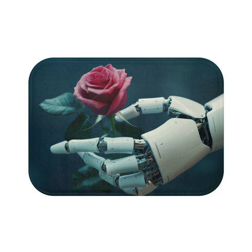 Cyber Rose Pattern Bath Mat
