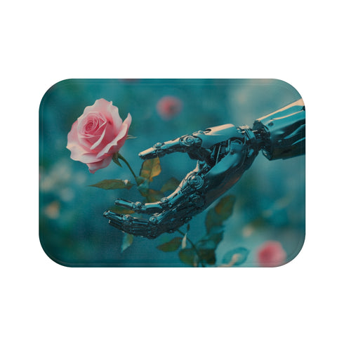 Cyber Roses Bath Mat Blooming