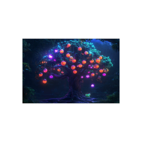 Cyber Tree with Neon Fruit