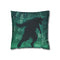 Cyber Wolf Running Through Code Rain — Double-Sided Cushion Cover — Front Double-Sided Cushion View