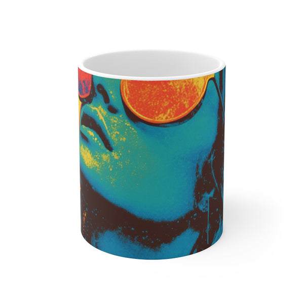 "Cyberdelic Rock Band Poster Mug"