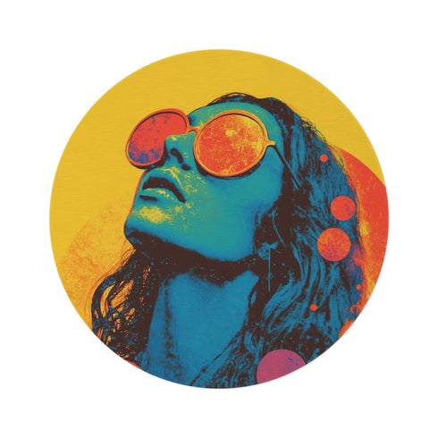 "Cyberdelic Rock Band Poster Rug"