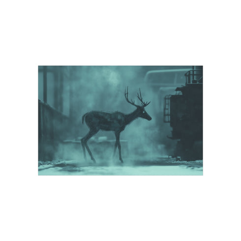 Cybernetic Deer in Vapor Mist.