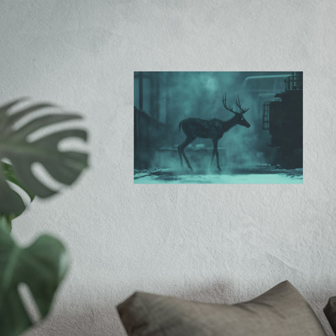 Cybernetic Deer in Vapor Mist.