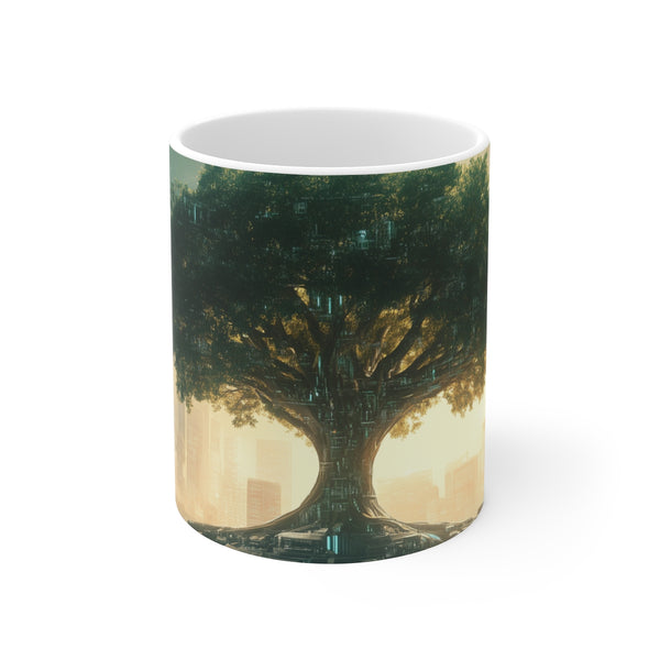 Cybernetic Tree Coffee Mug Design