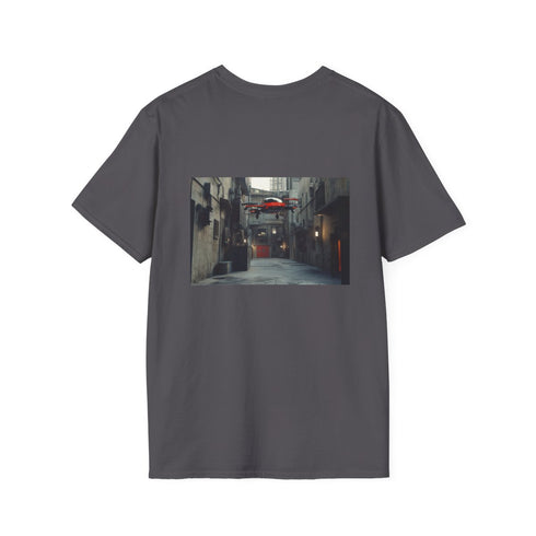 Cyberpunk Alleyway Flying Cars T-Shirt