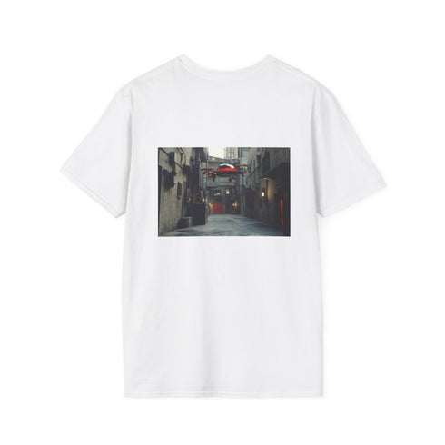 Cyberpunk Alleyway Flying Cars T-Shirt