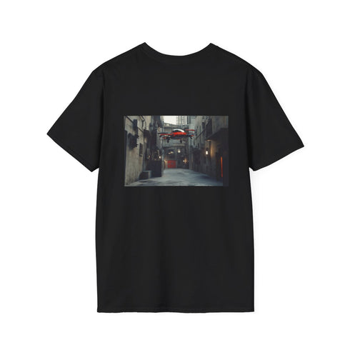 Cyberpunk Alleyway Flying Cars T-Shirt