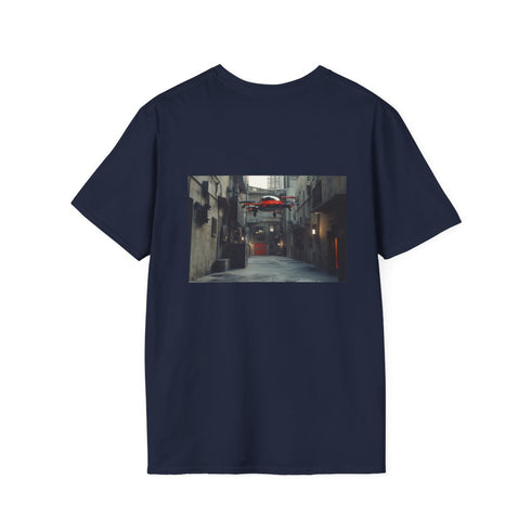 Cyberpunk Alleyway Flying Cars T-Shirt