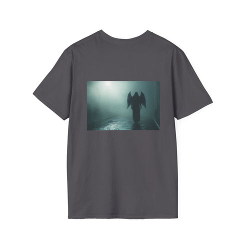 Cyberpunk Angel in Fog T-shirt
