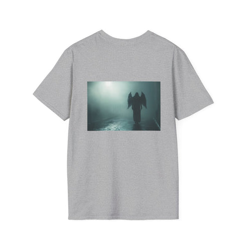 Cyberpunk Angel in Fog T-shirt