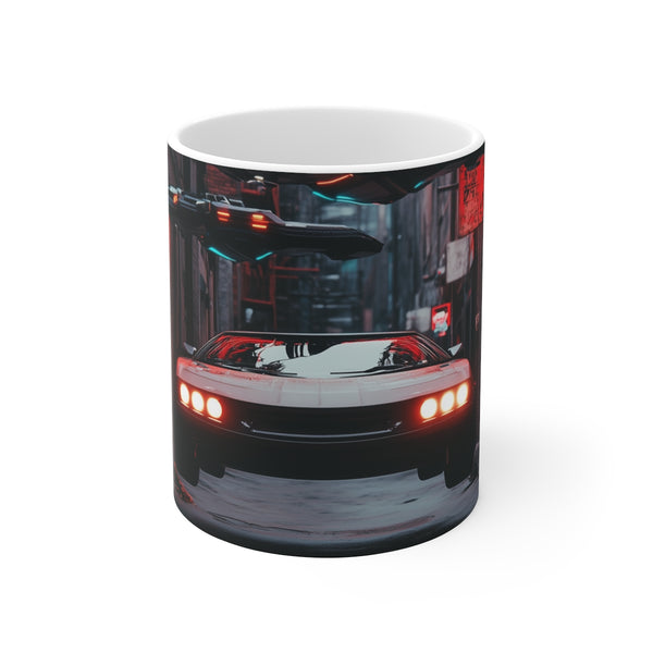 Cyberpunk Flying Cars Coffee Mug