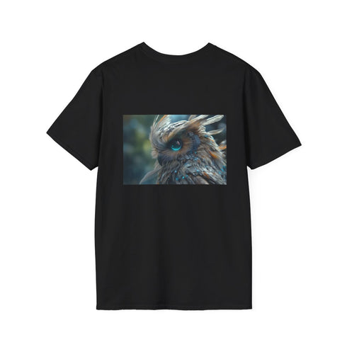 Cyberpunk Owl Digital Feather Shirt