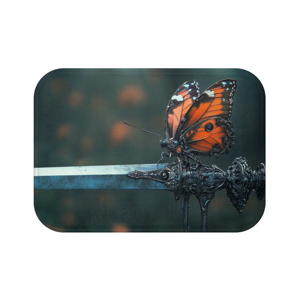 Cyborg Butterfly Bath Mat Sword