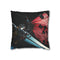 Cyborg Butterfly Perched on Sword Double-Sided Square Cushion Cover