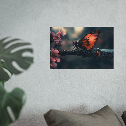 Cyborg Butterfly Sword Perched Art
