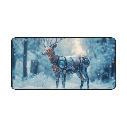Cyborg Deer Desk Mat Winter
