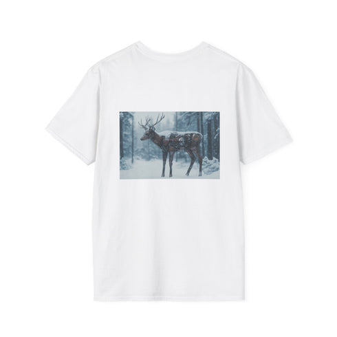 Cyborg Deer Shirt Snowy Forest