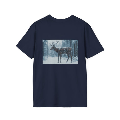 Cyborg Deer Shirt Snowy Forest