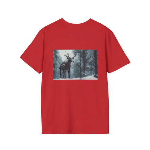Cyborg Deer Snow Forest T-Shirt
