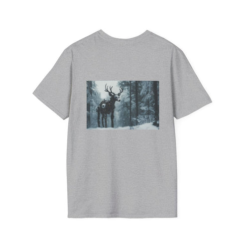 Cyborg Deer Snow Forest T-Shirt