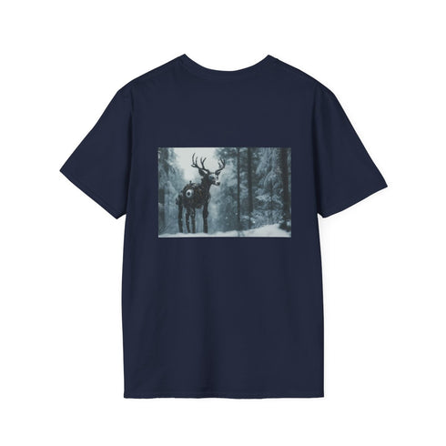Cyborg Deer Snow Forest T-Shirt