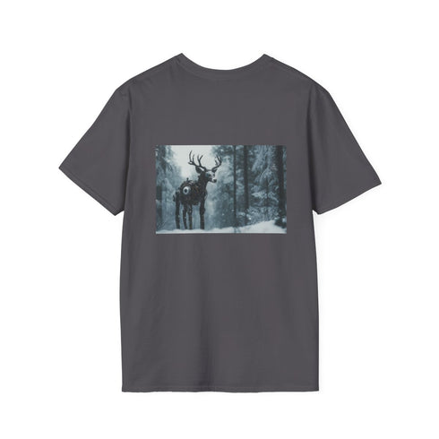 Cyborg Deer Snow Forest T-Shirt