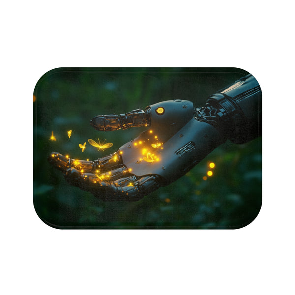 Cyborg Hand Firefly Bath Mat