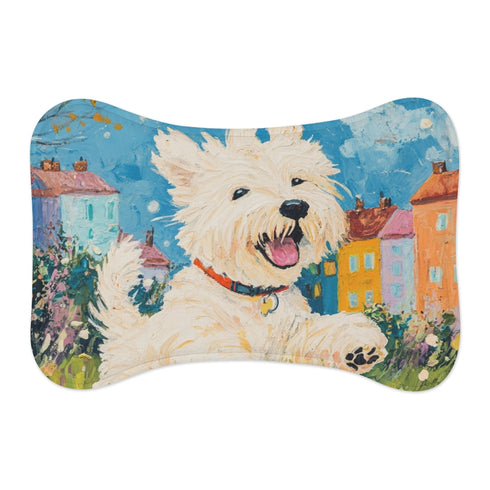 "Dancing Westie Grass Pet Mat"