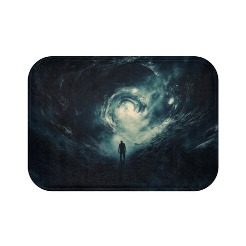 "Dark Abyss Bath Mat: Sink into Luxury"