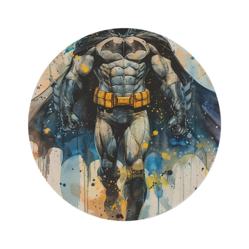 "Dark Knight Round Rug: Protect Gotham in Style!"