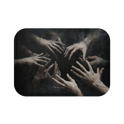 "Dark Reach Bath Mat: Embrace the Unknown"