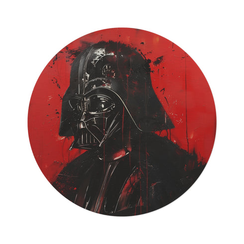 "Dark Side Round Rug: Embrace Your Inner Sith Lord With This Stylish Home Decor Piece"