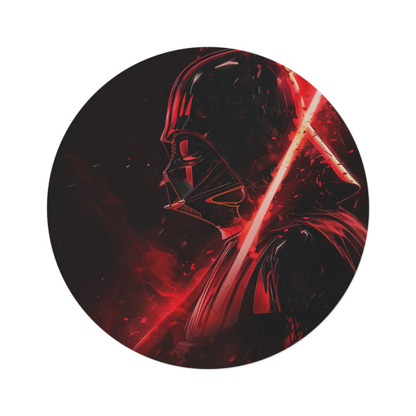 "Dark Side Round Rug: Unleash Your Inner Sith"