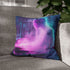 Data Ghost Drifting Through Abandoned La — Double-Sided Cushion Cover — Sofa & Armchair Living Room Lifestyle View