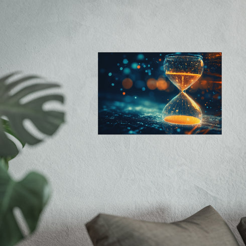 Data Stream Flowing Into Hourglass