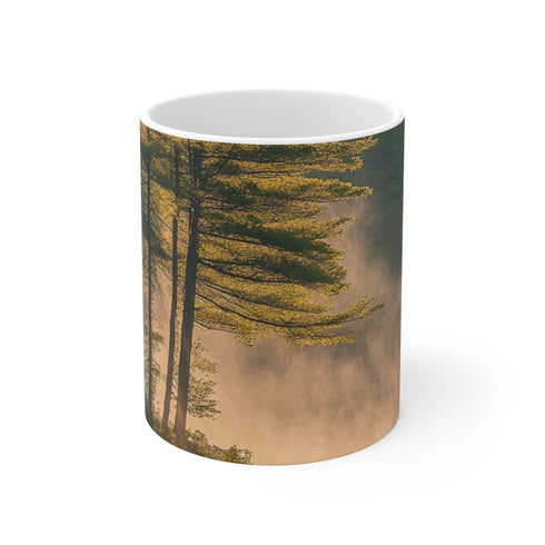 "Dawn Serenity Forest Lake Mug"